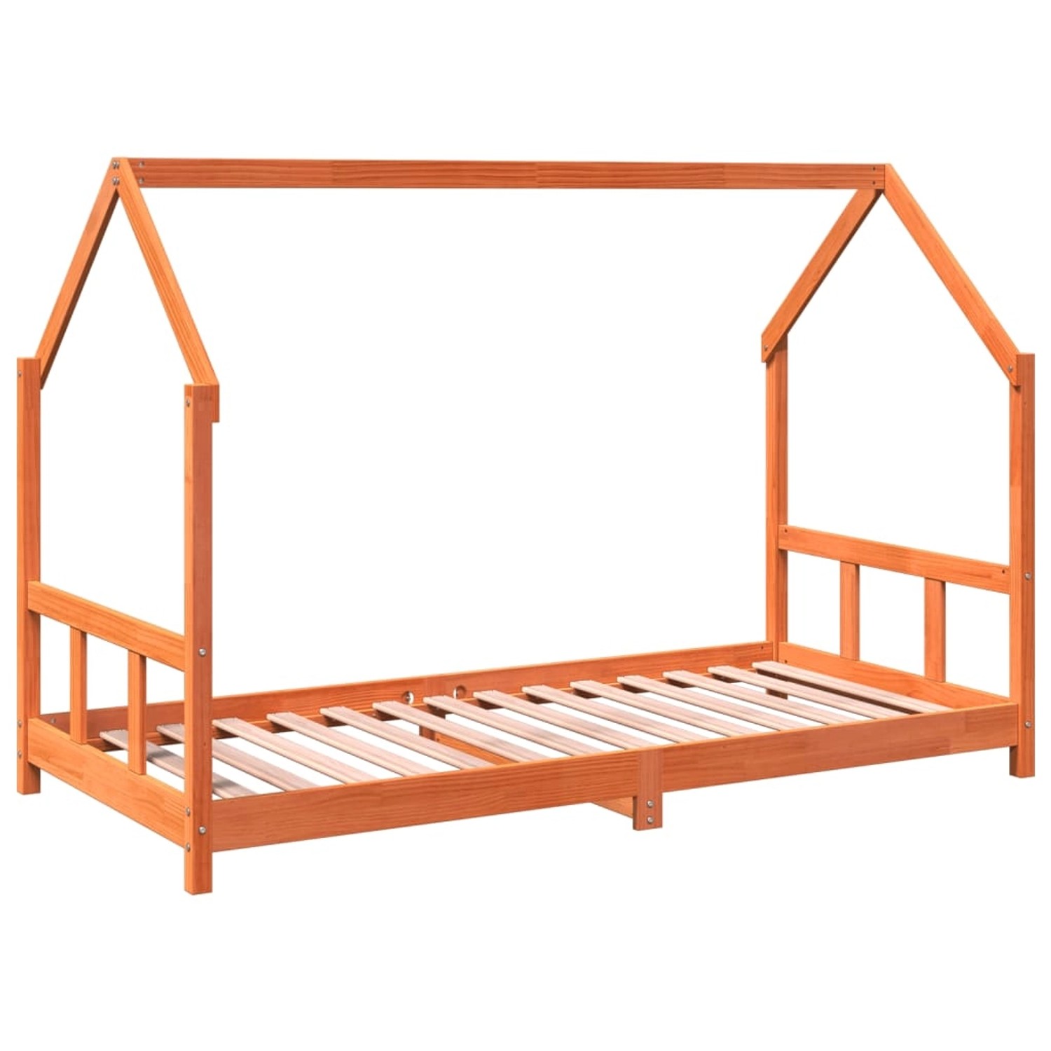 vidaXL Kinderbett Wachsbraun 90x190 cm Massivholz Kiefer 847137 günstig online kaufen