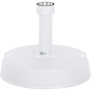 Weißer Siena Garden Schirmständer aus Kunststoff, Ø 40 cm, für Sonnenschirme.