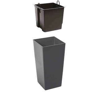 Siena Garden Pflanzsäule Modern Lyon, anthrazit, 40x40x75 cm, mit herausnehmbarem Einsatz.