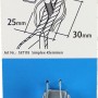 Conacord Simplex-Klemme aus Stahl, 30 mm, in Verpackung. Diagramm zeigt Seilbefestigung für Faserseile.