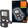 Ledvance LED-Außenstrahler Endura Flood mit Sensor, 10W, dunkelgrau. Außenleuchte mit Bewegungsmelder.