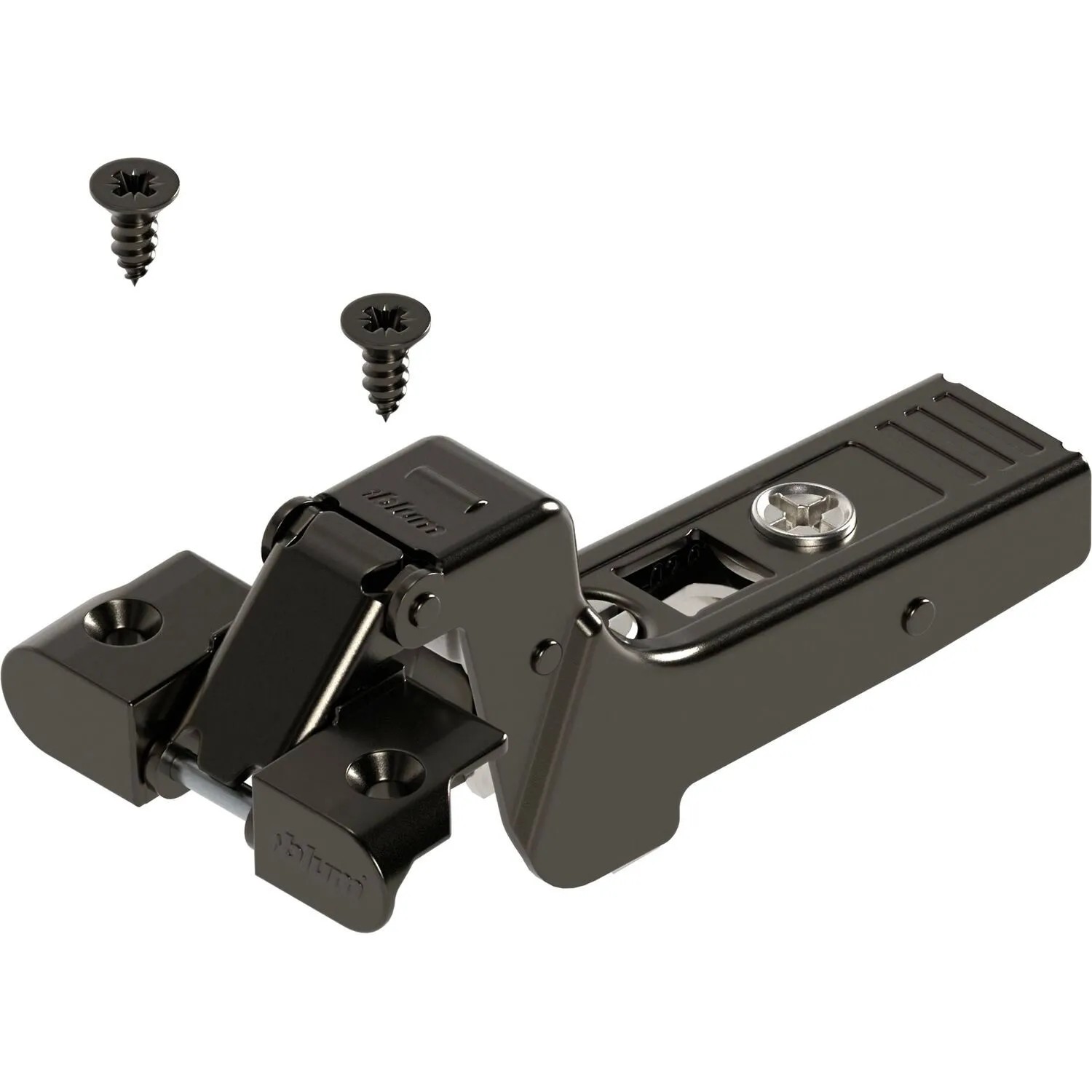 Blum Alurahmenscharnier Clip top Onyx 95 Grad 18 mm Gekröpft mit Feder und Schrauben