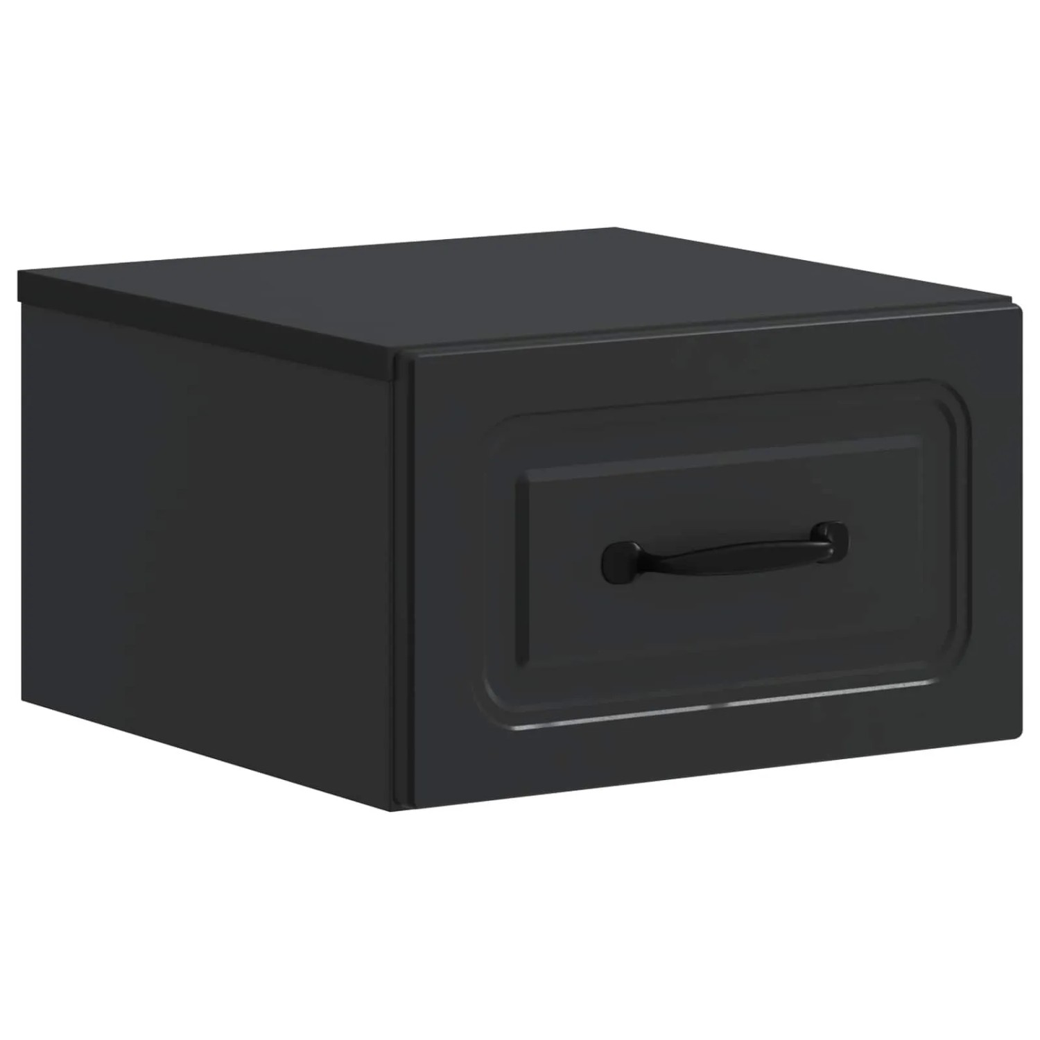 vidaXL Wandmontierter Nachttisch Schwarz 34,5 x 33 x 20 cm 899277