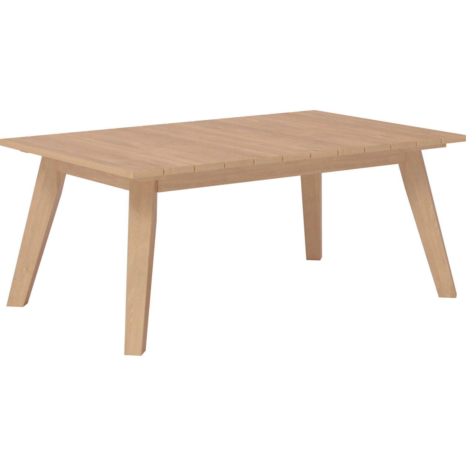 Couchtisch aus Akazienholz, Teil des 4-teiligen Lounge-Sets Junee Polyrattan Natur.