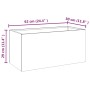 Rechteckiger vidaXL Pflanzkübel aus Cortenstahl, 62x30x29 cm, rostige Optik.