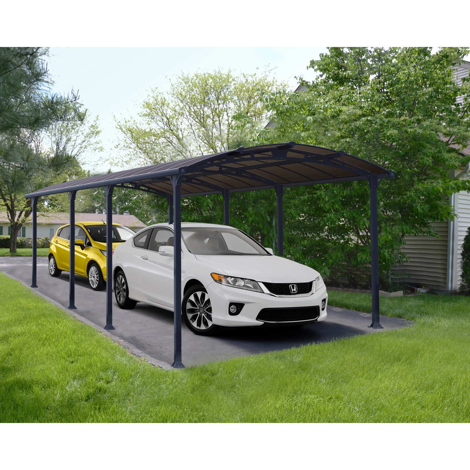 Palram - Canopia Carport Arcadia 8500 Anthrazit 360 cm x 860 cm günstig online kaufen