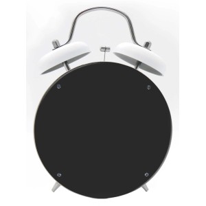 Retro Tischwecker von Wall-Art, 11,7x16 cm, in Weiß. Kompakter Wecker im nostalgischen Design.