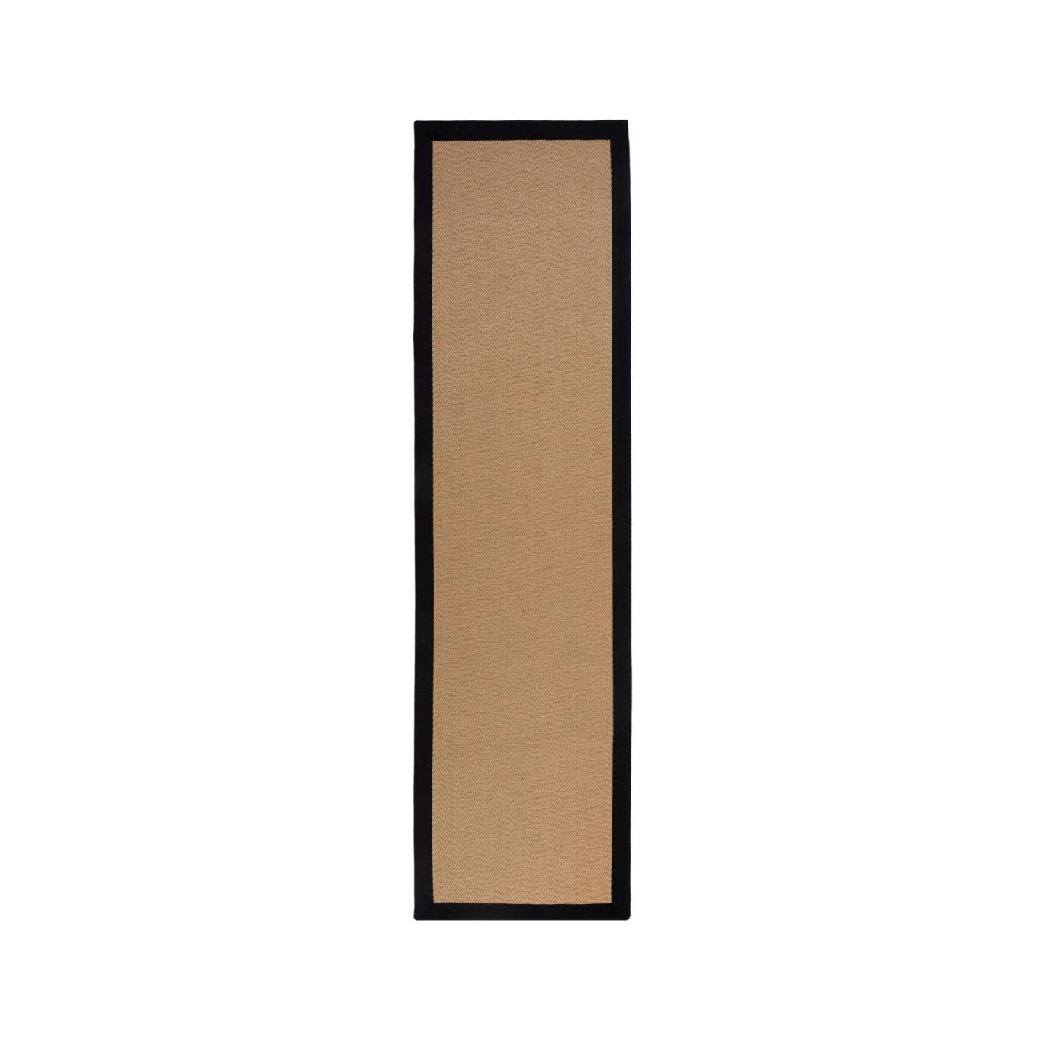Flair Rugs Kurzflorteppich Kira Jute 60 cm x 230 cm Beige-Schwarz
