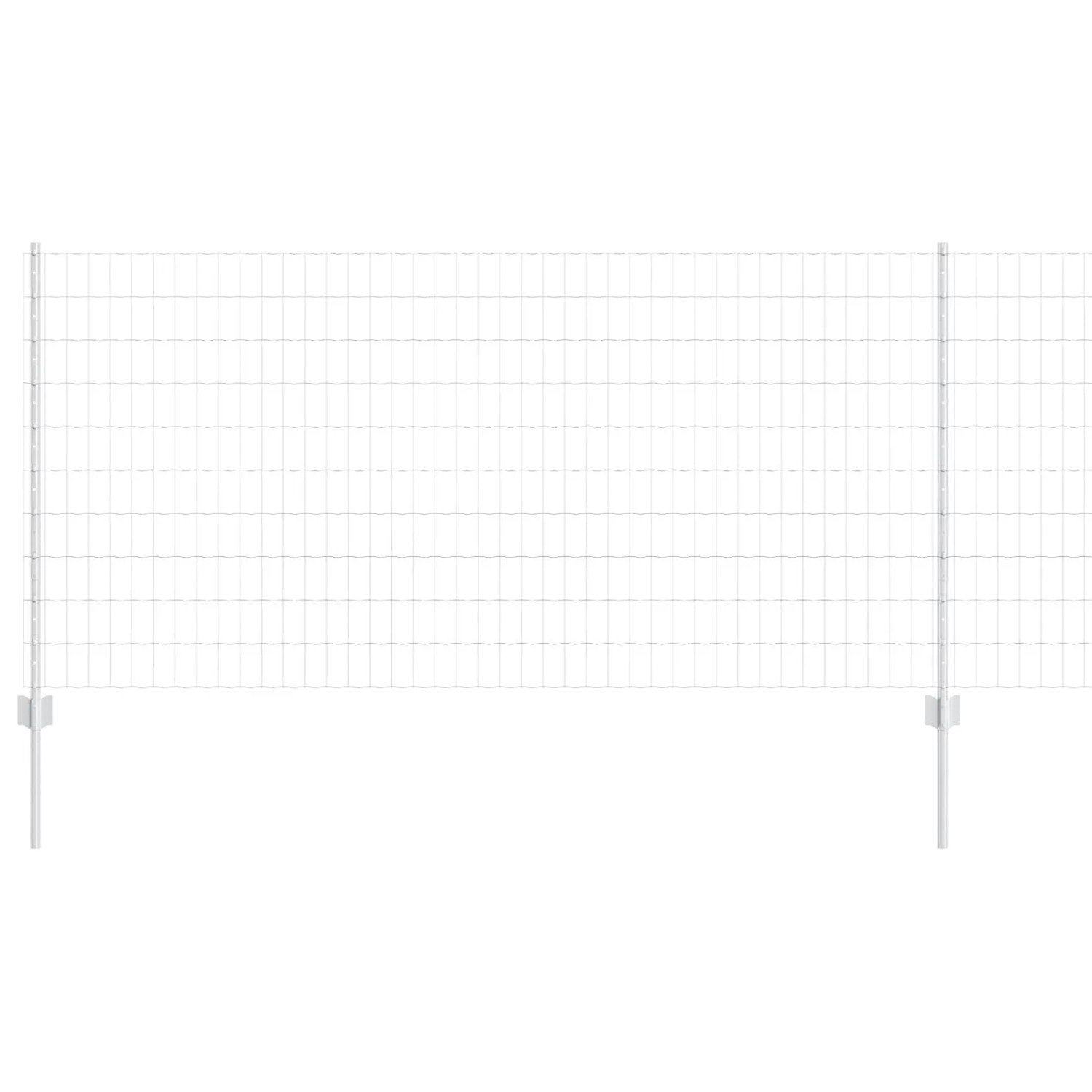 vidaXL Zaun mit Pfosten Silber 1 x 25 m Stahl 3336194 günstig online kaufen