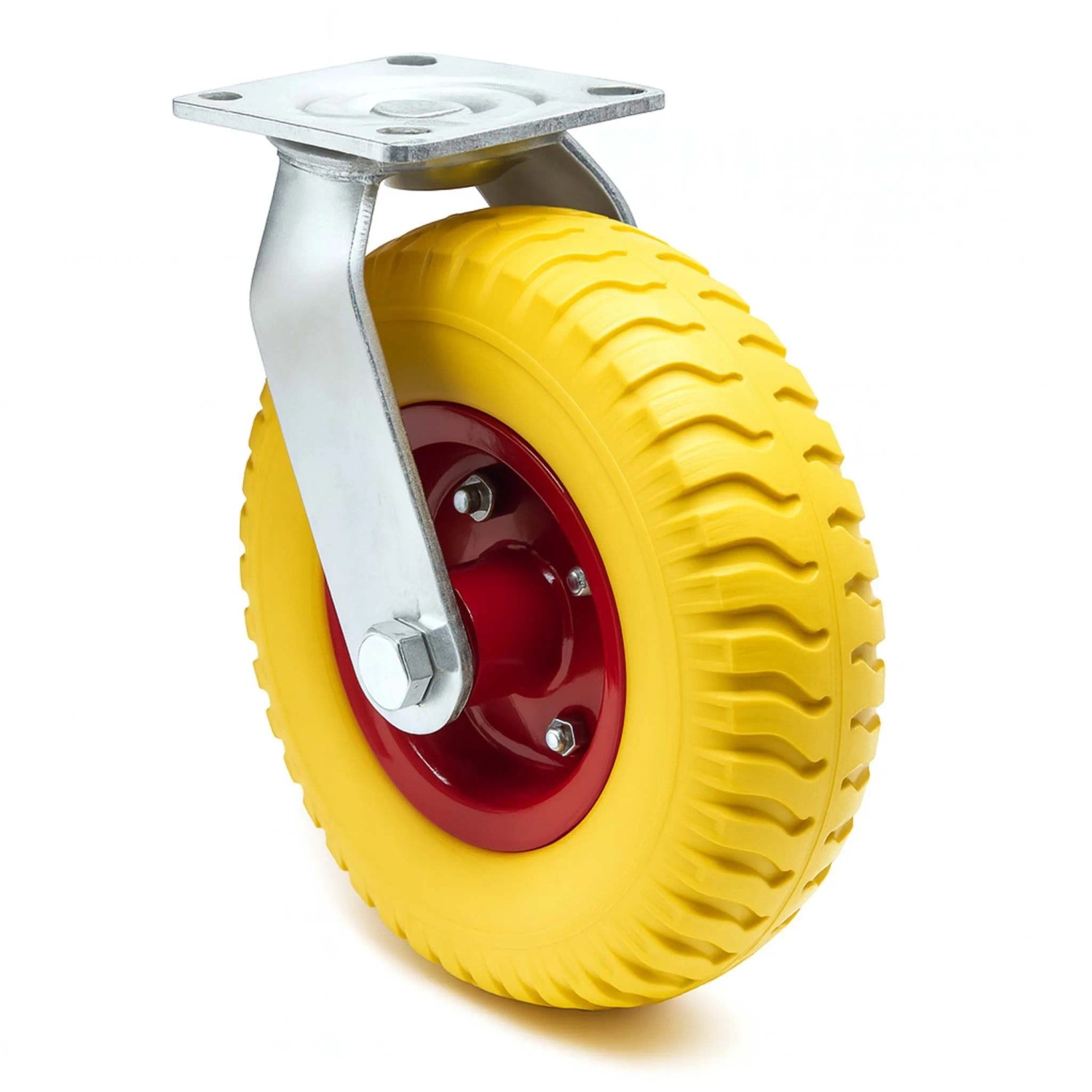 Wiltec Lenkrolle 220X58Mm Transportrolle Pannensicher Gelb Vollmaterial