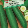 Samenpackung Sperli Salatgurke Moneta, dunkelgrüne, schlanke Gurken.