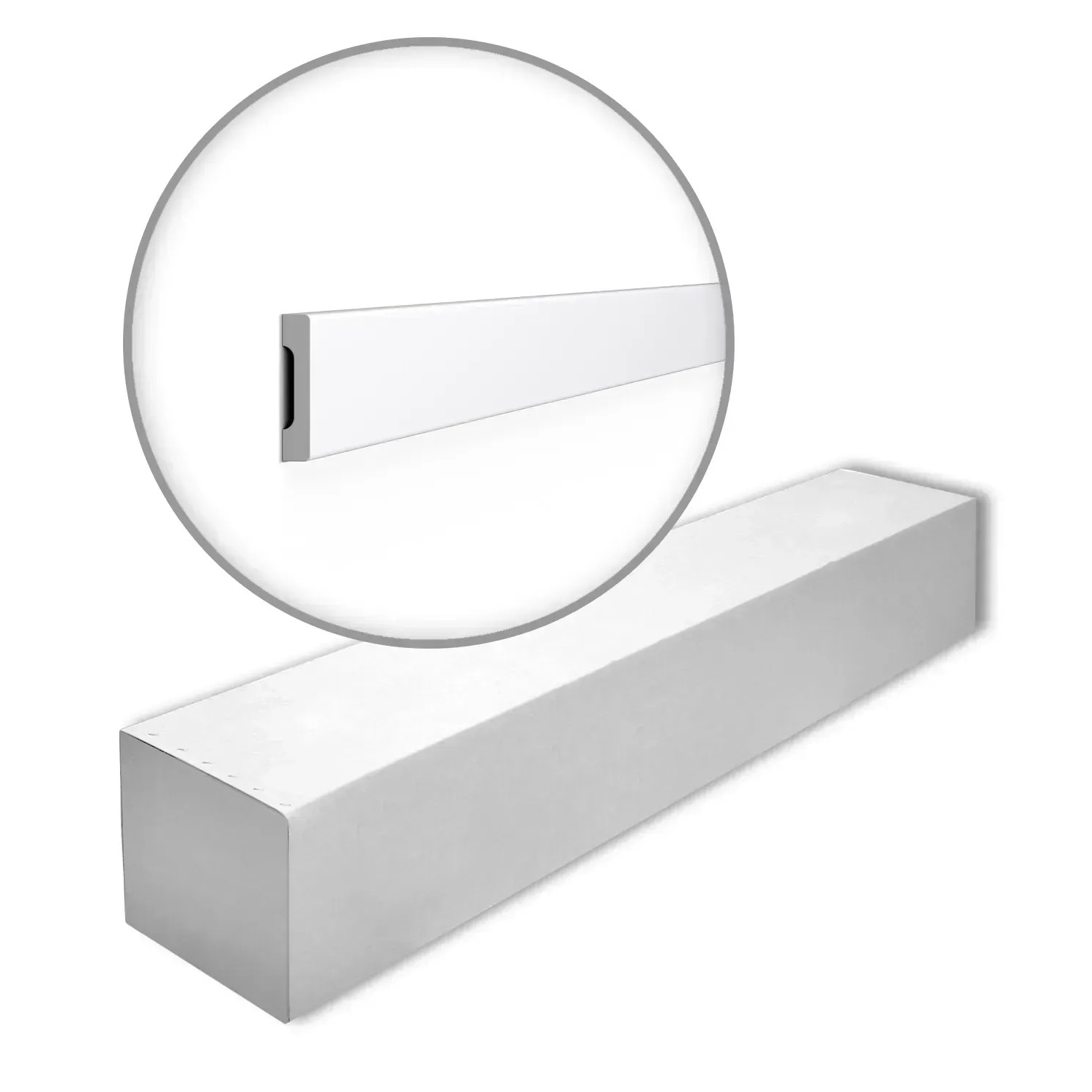 NOEL & MARQUET NMC WD4-Box WALLSTYL Wandleisten 1 Karton Set mit 32 Stuckleisten 64 m Weiß
