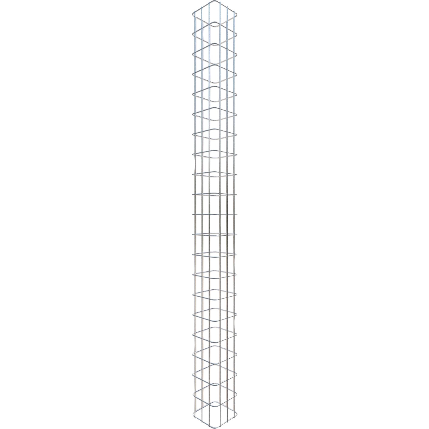 Gabiona Gabionen-Säule eckig feuerverz 200 x 17 x 17 cm Maschenw 5 x 10 cm
