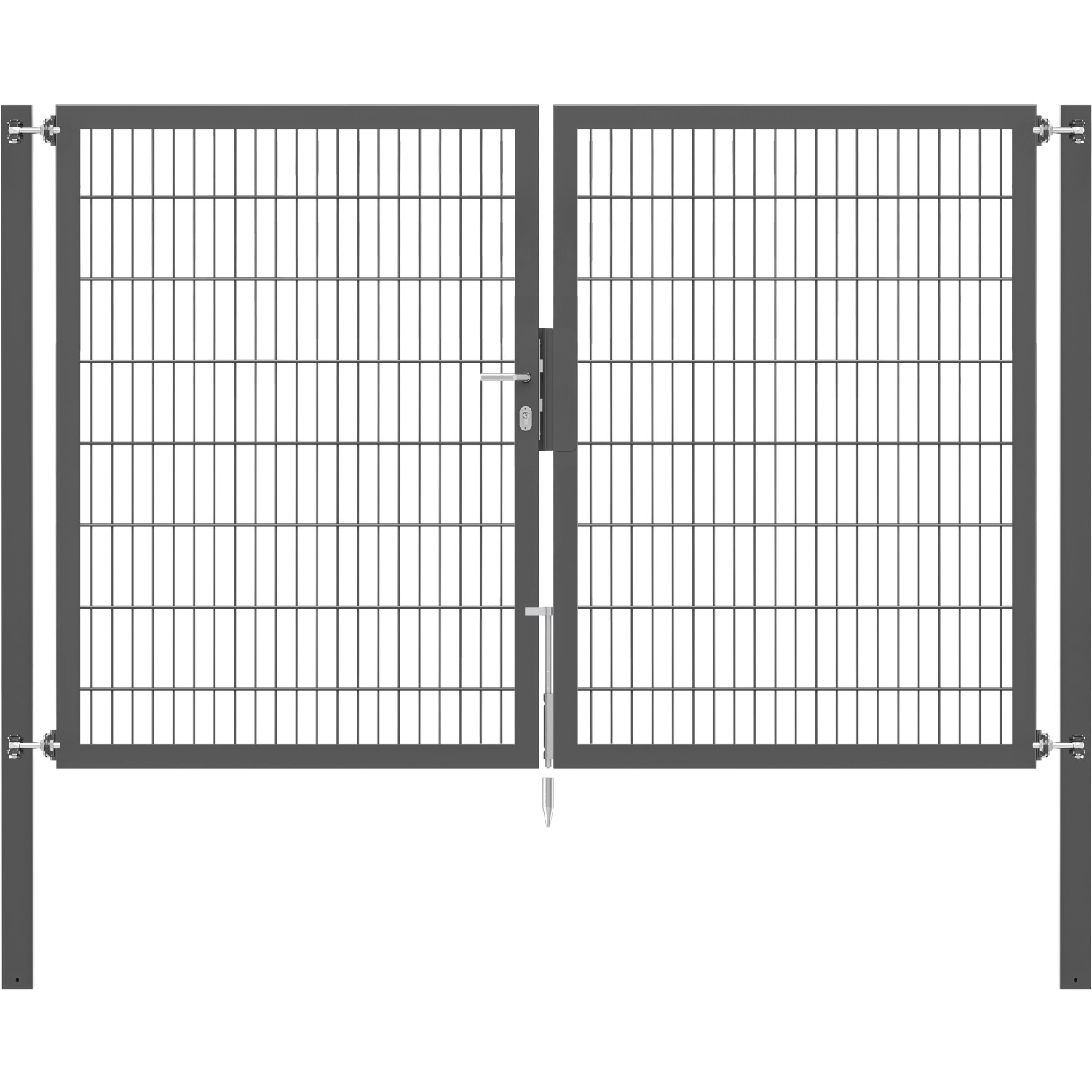 Doppeltor Flexo Plus 250 cm x 160 cm Pfosten 80 cm x 80 cm Anthrazit