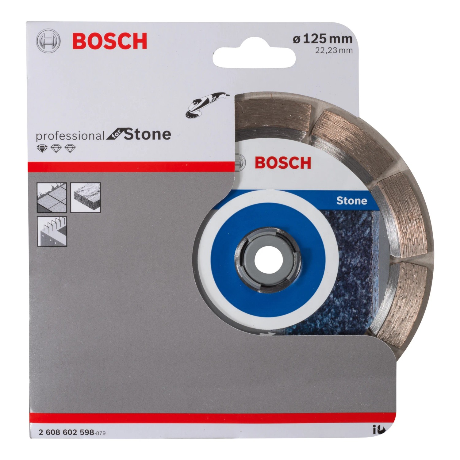 Bosch Diamanttrennscheibe Standard Stein, Zubehör für Winkelschleifer
