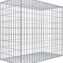 Leerer Gabiona Gabionenkorb, 90x100x50 cm, Maschenweite 5x10 cm, für Einfassungen und Mauersysteme.