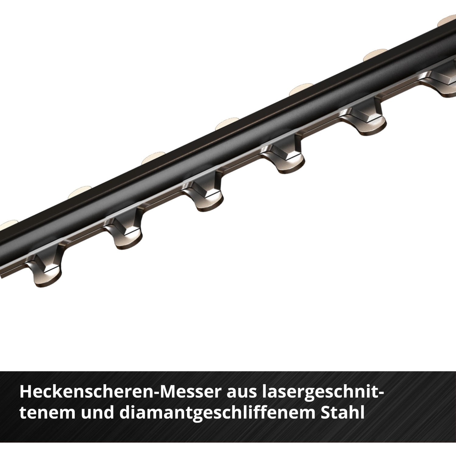 Messer des Einhell GE-LM 36/4in1: Lasergeschnitten und diamantgeschliffen für präzise Schnitte.