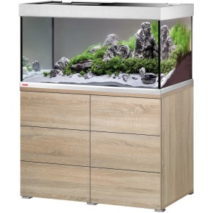 Eheim Aquarium-Kombination Proxima TEC 250 Eiche mit Unterschrank, bepflanzt.