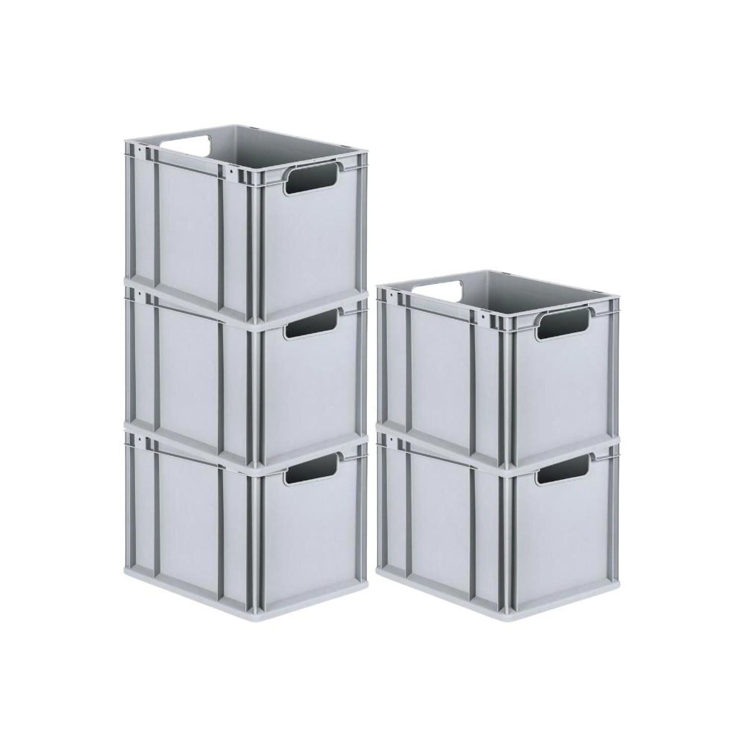 PROREGAL Spar Set 5x Eurobox Nextgen Economy Griffe Offen HxBxT 32 x 30 x 4 günstig online kaufen