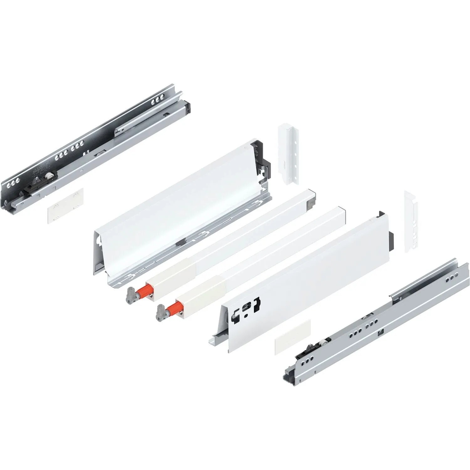 Blum C-Reling Tandembox antaro Vollauszug 350 mm 30 kg Seidenweiß 1 Paar