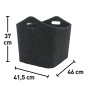 FIREFIX Filzholztrage in Schwarz, eckig mit zwei Griffen. Ideal für Kaminholz.