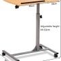 Costway Laptoptisch Höhenverstellbar und Neigungsverstellbar Natur_3