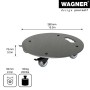 Schwarzer Wagner Pflanzenroller GH 0630, Ø 38cm, mit Rollen und Griff für den einfachen Transport.