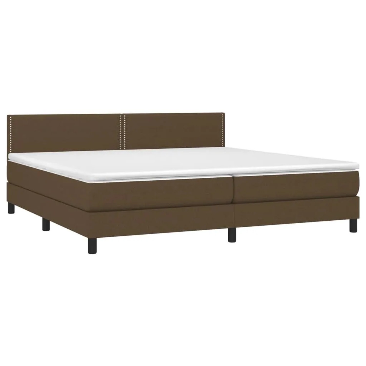 vidaXL Boxspringbett mit Matratze & LED Dunkelbraun 200x200 cm Stoff 313310 günstig online kaufen
