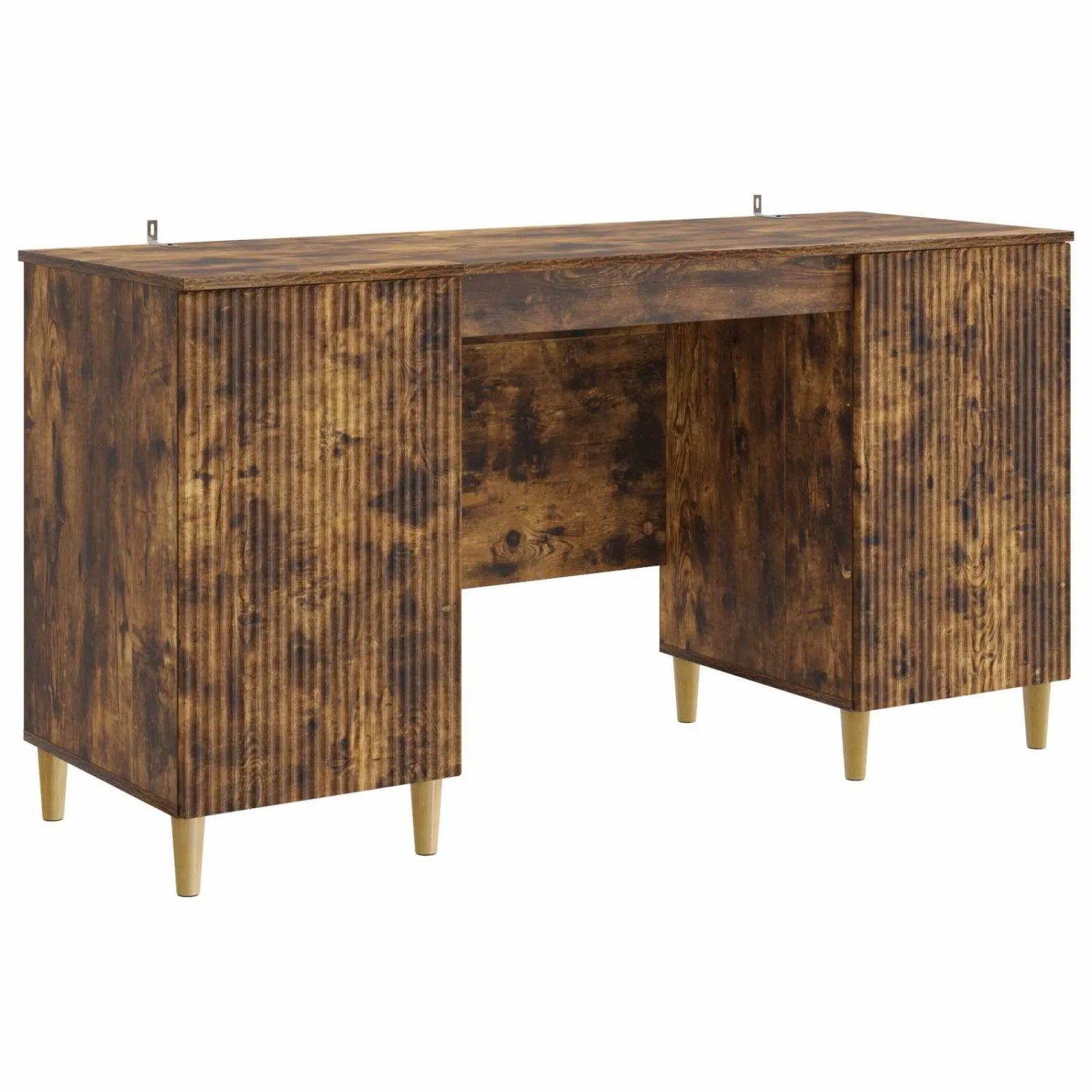 vidaXL Schreibtisch Geräucherte Eiche 142,5 x 50 x 75 cm Holzwerkstoff 3414599
