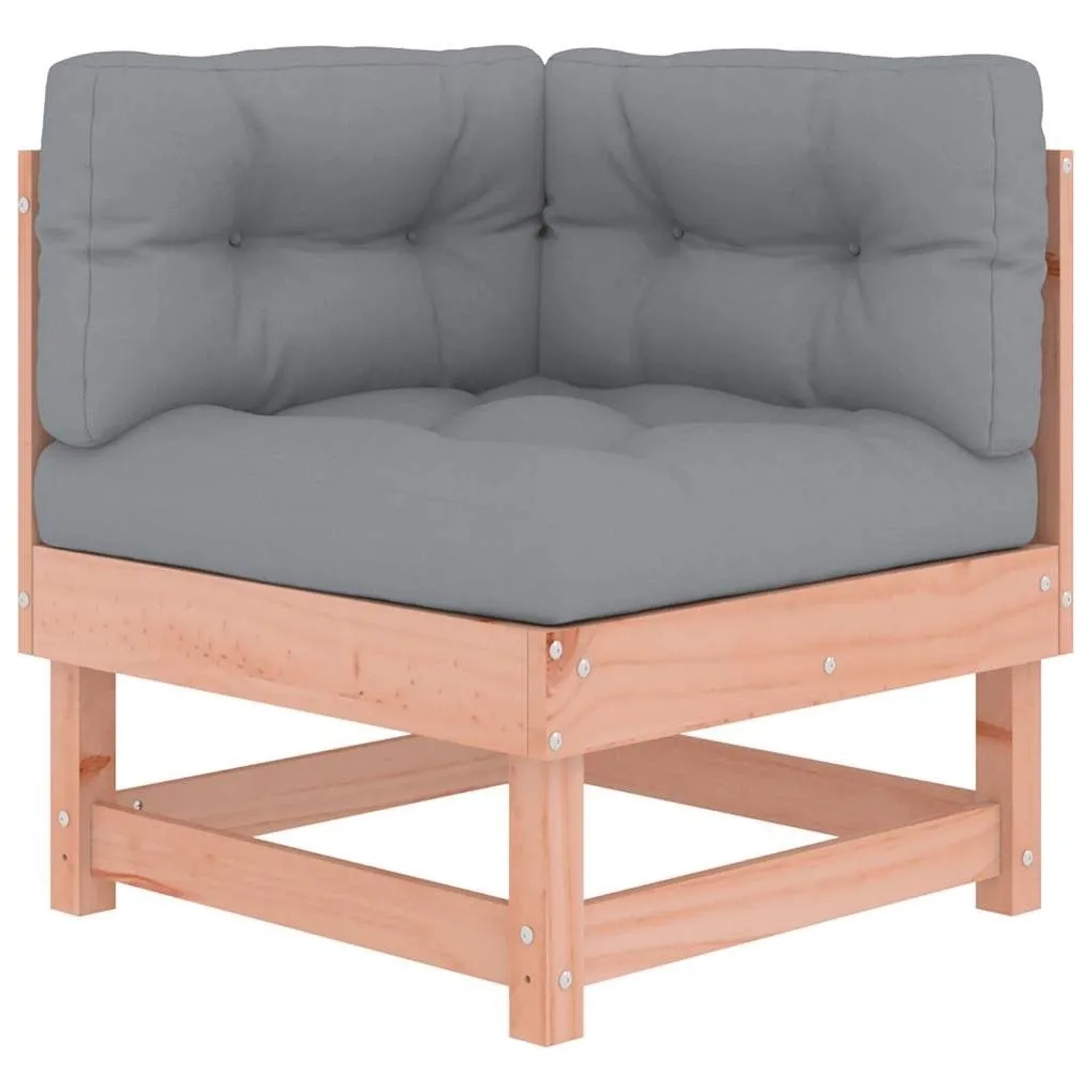 vidaXL Ecksofa mit Kissen Massivholz Douglasie 825427