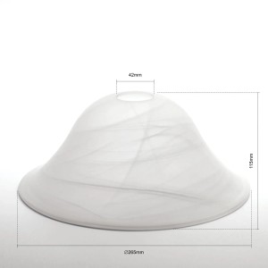 Orion Lampenschirm Alabaster, Ø 26,5 cm, Glas für Lampen & Leuchten.