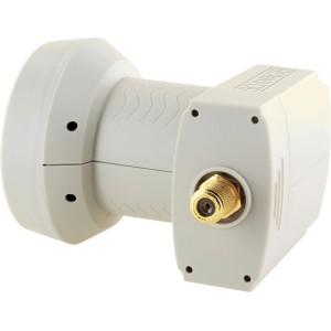Schwaiger Sun Protect Single LNB, hellgrau, für SAT-Anlagen mit einem Teilnehmer.