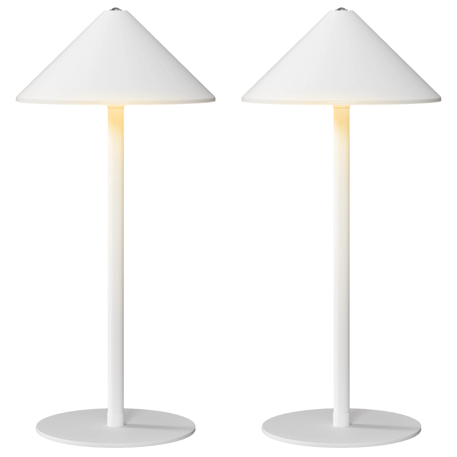 HOMCOM Tischlampe 2er Set Tischleuchte mit 3 Lichtfarben Aufladbare Nachtti günstig online kaufen