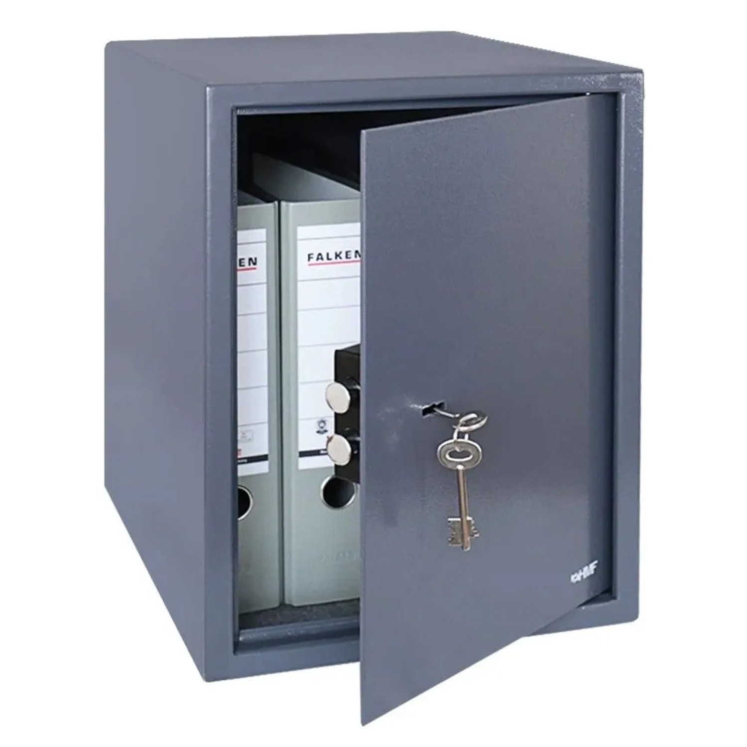 HMF 49208-11 Tresor Doppelbartschloss Möbeltresor 36 x 48 x 37 cm Anthrazit