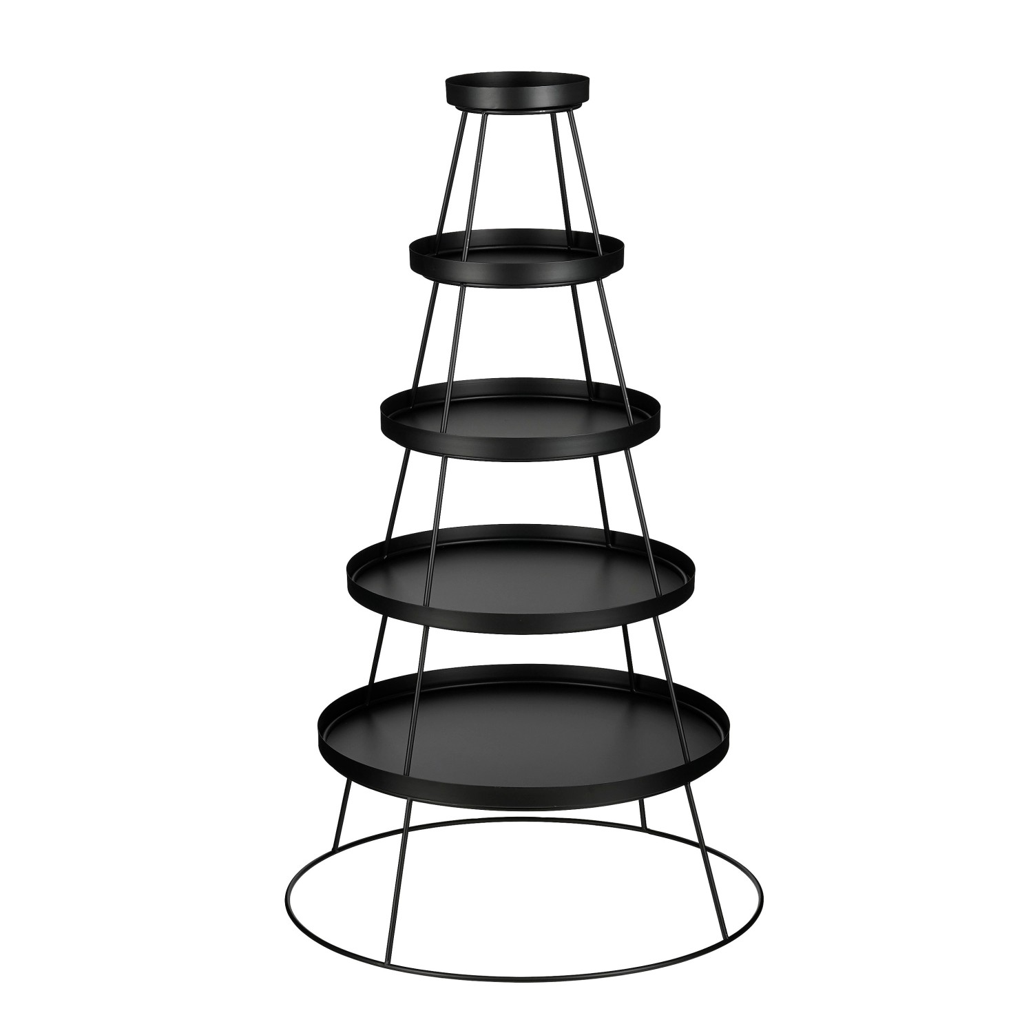 Mica Decorations Etagere 121 cm x Ø 60 cm Schwarz günstig online kaufen