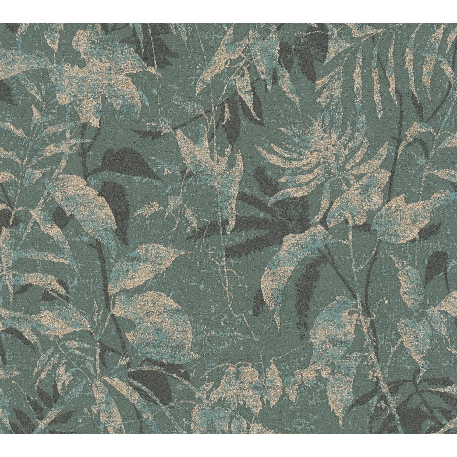 A.S. Creation Vliestapete Blätter Dschungel 10,05 m x 0,53 m Blau-Grün FSC® günstig online kaufen