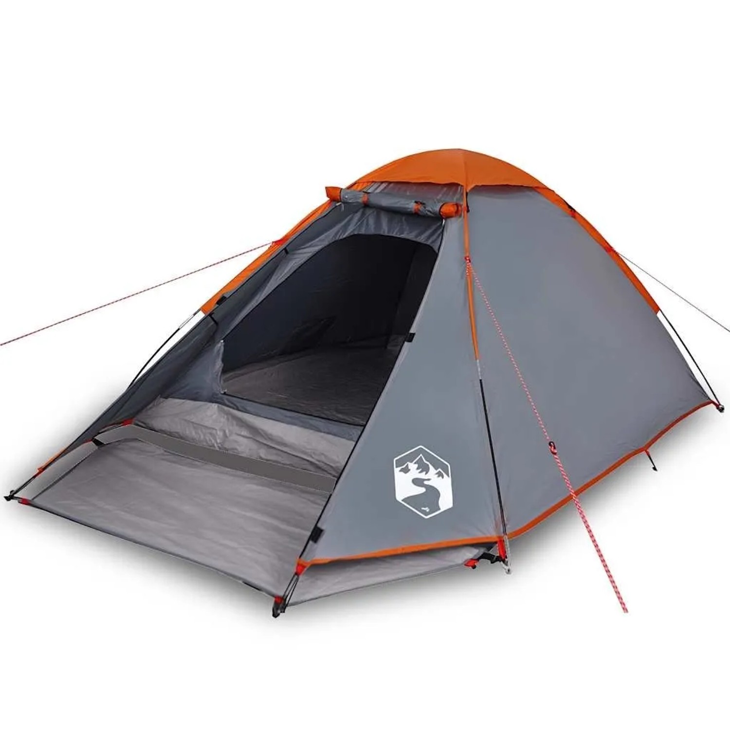 vidaXL Kuppel-Campingzelt 4 Personen Grau und Orange Wasserdicht 94771 günstig online kaufen