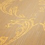 Barock Tapete in Beige und Gold mit schimmernden Ornamenten für ein elegantes Wanddesign.