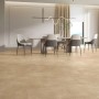 Verlegter Classen Designboden HydroClick Fliese WR Beige im Wohnraum.