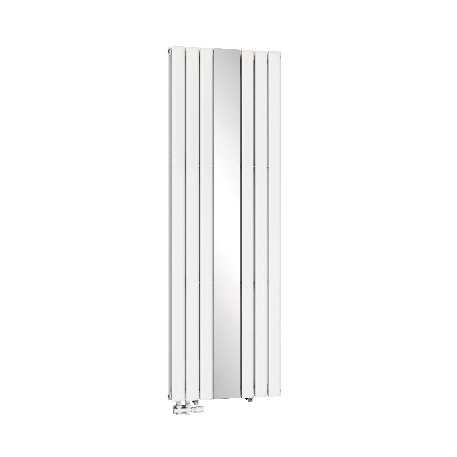 Emke Design-Heizkörper mit Spiegel 180X60 cm Weiß Vertikal Paneelheizkörper Doppellagig 1788 W