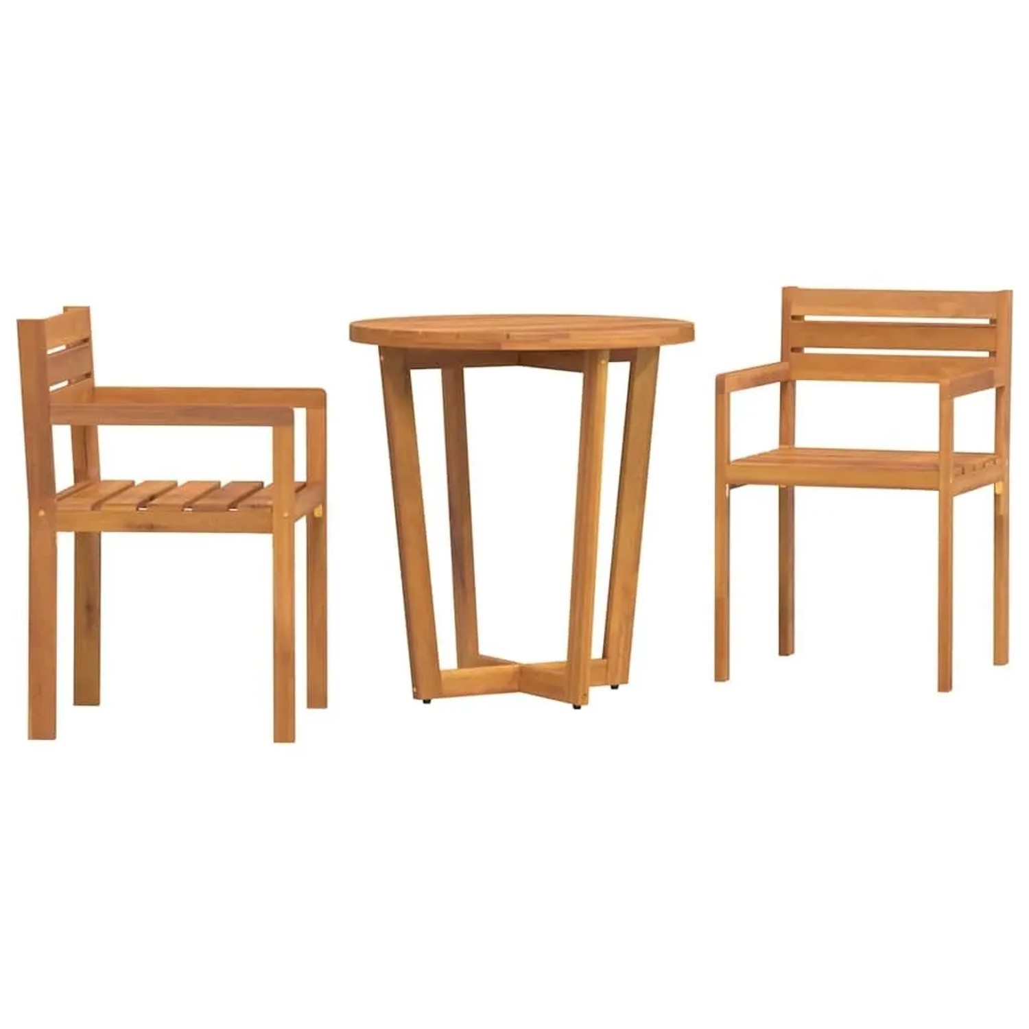 vidaXL 3-Tlg Garten-Ess-Set aus Massivholz Akazie 3334768