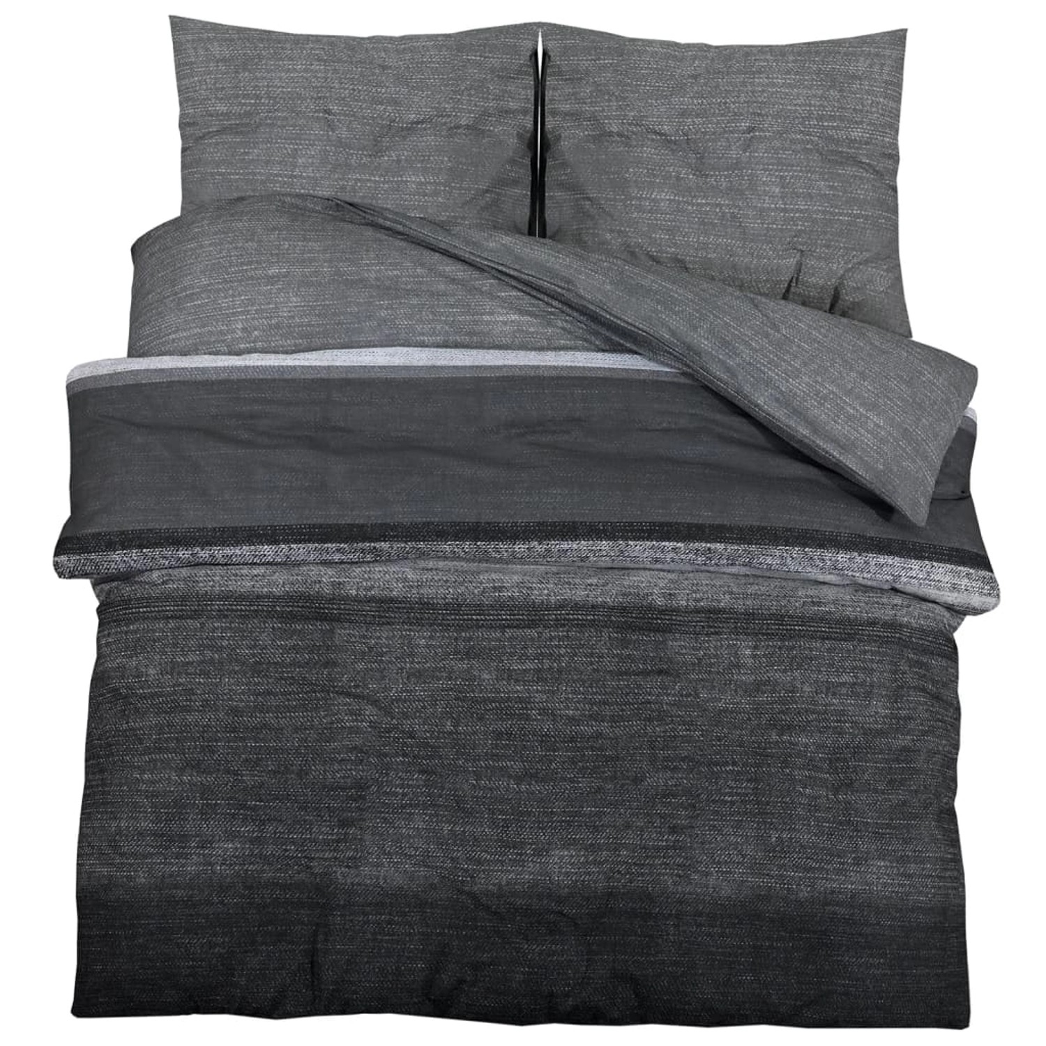 vidaXL Bettwäsche-Set Dunkelgrau 225x220 cm Baumwolle 136490 günstig online kaufen