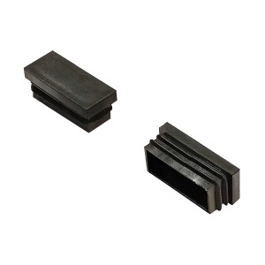 2er Set Fußkappen 40x20 mm für Sonnenliege aus Kunststoff, zum Aufstecken.