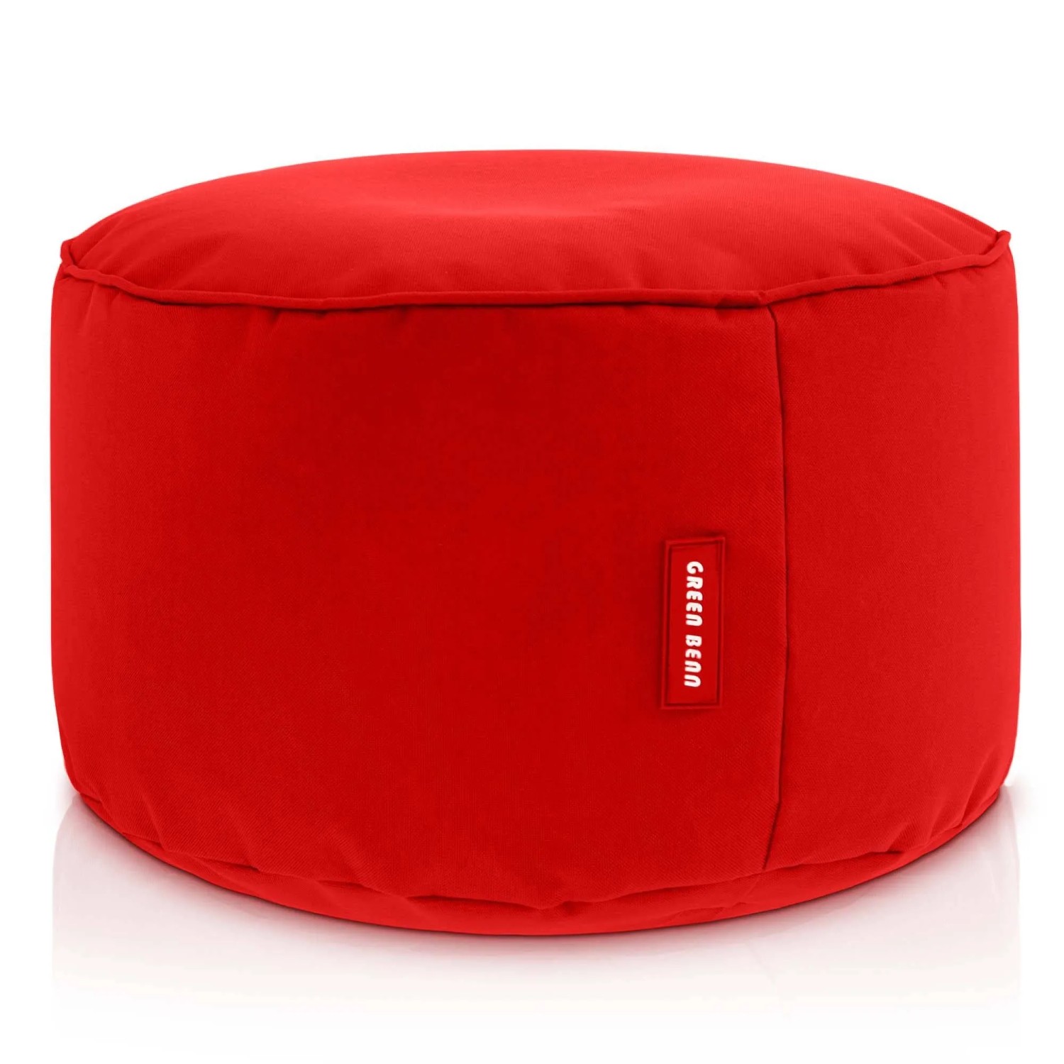 Green Bean Sitzpouf Stay 45 x 25 cm PVC Wetterfest Waschbarer Bezug mit EPS-Perlen-Füllung Rot