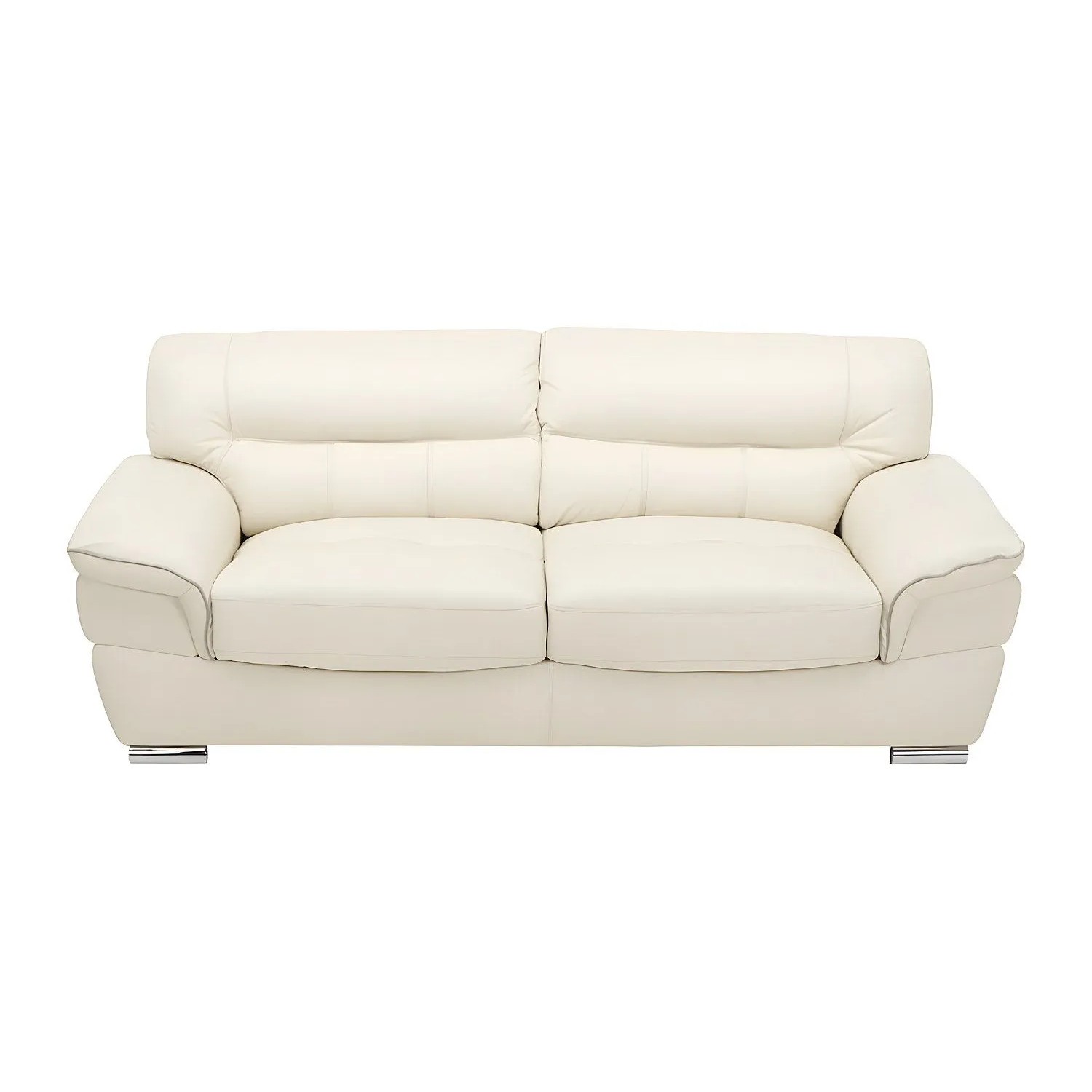 Vente-unique Sofa Ohne Schlafmöglichkeit Thibault Elfenbeinfarben 210 cm