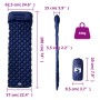 vidaXL Aufblasbare Isomatte mit Kissen Marineblau 4007112_6