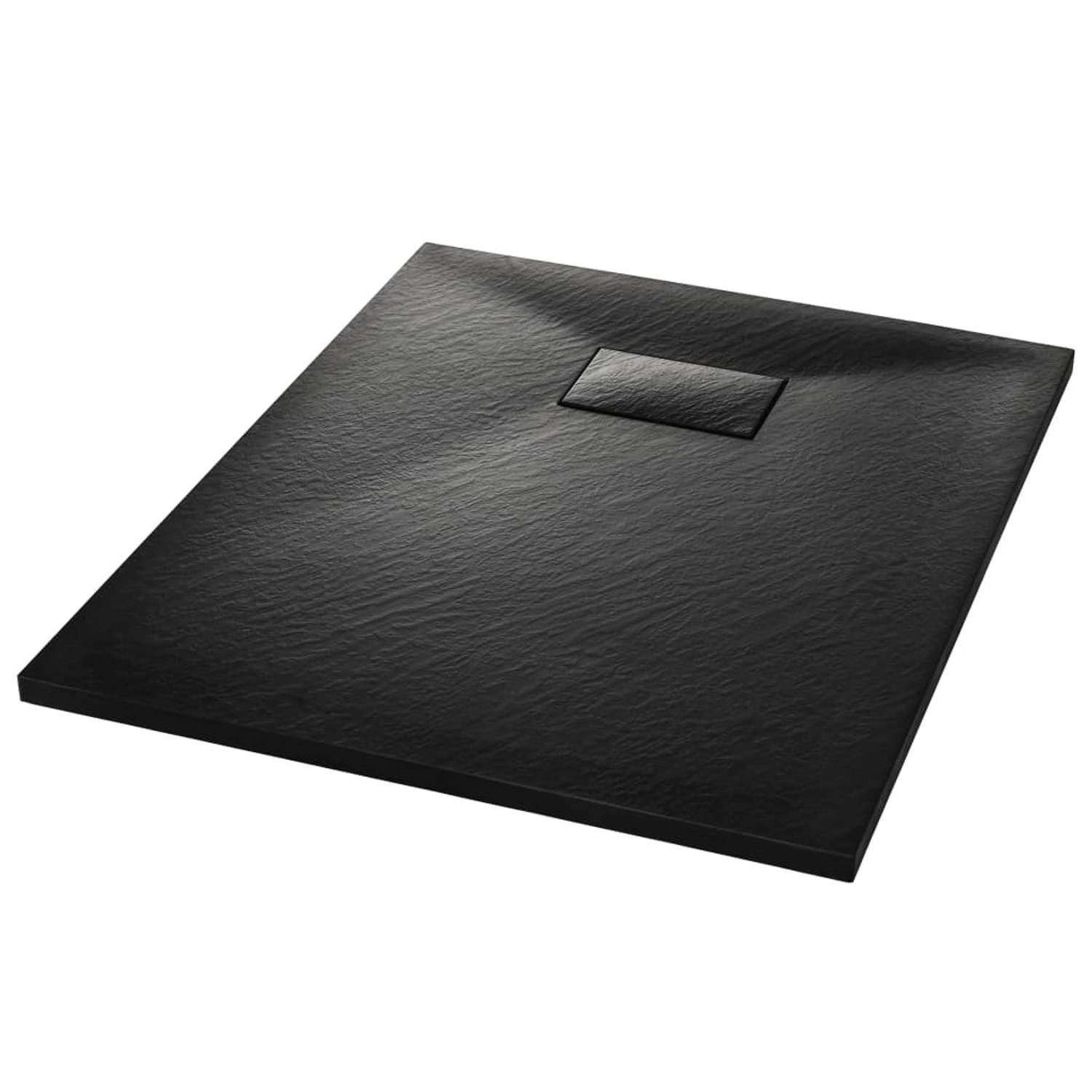 vidaXL Duschwanne SMC Schwarz 90x70 cm 144777