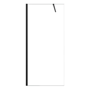 AICA Walk In Duschkabine mit schwarzem Rahmen, 70x200cm, 10mm NANO ESG-Glas.
