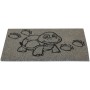 Graue Bestlivings Kokos Fußmatte mit Schildkröten-Motiv, 25x50 cm. Schmutzfangmatte für Innen- und Außenbereich.