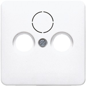 Jung Antennenabdeckung CD500 Alpinweiß, 3-Loch Abdeckung für Antennendosen.